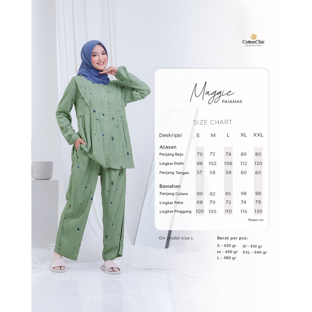 Piyama Dewasa MAGGIE PAJAMAS by COTTON CHIC