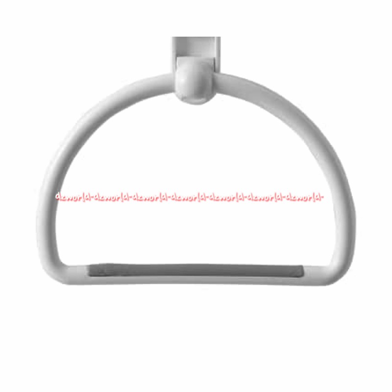 Stora Towel Rack Plastic Gantungan Handuk Model Klep Lem Knop Bahan Plastik Putih Mudah Ditempel Gantung Handuk Mandi