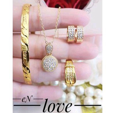 Xuping Set Perhiasan Wanita Dewasa Terbaru Gold Cantik Lapis Emas 1601ac