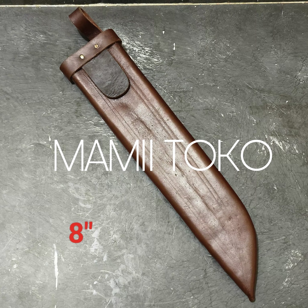 Sarung pisau kulit sapi asli 8 inch original 8"