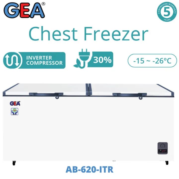 GEA Chest Freezer 500L Inverter Box Freezer AB 620 ITR AB-620ITR 620ITR