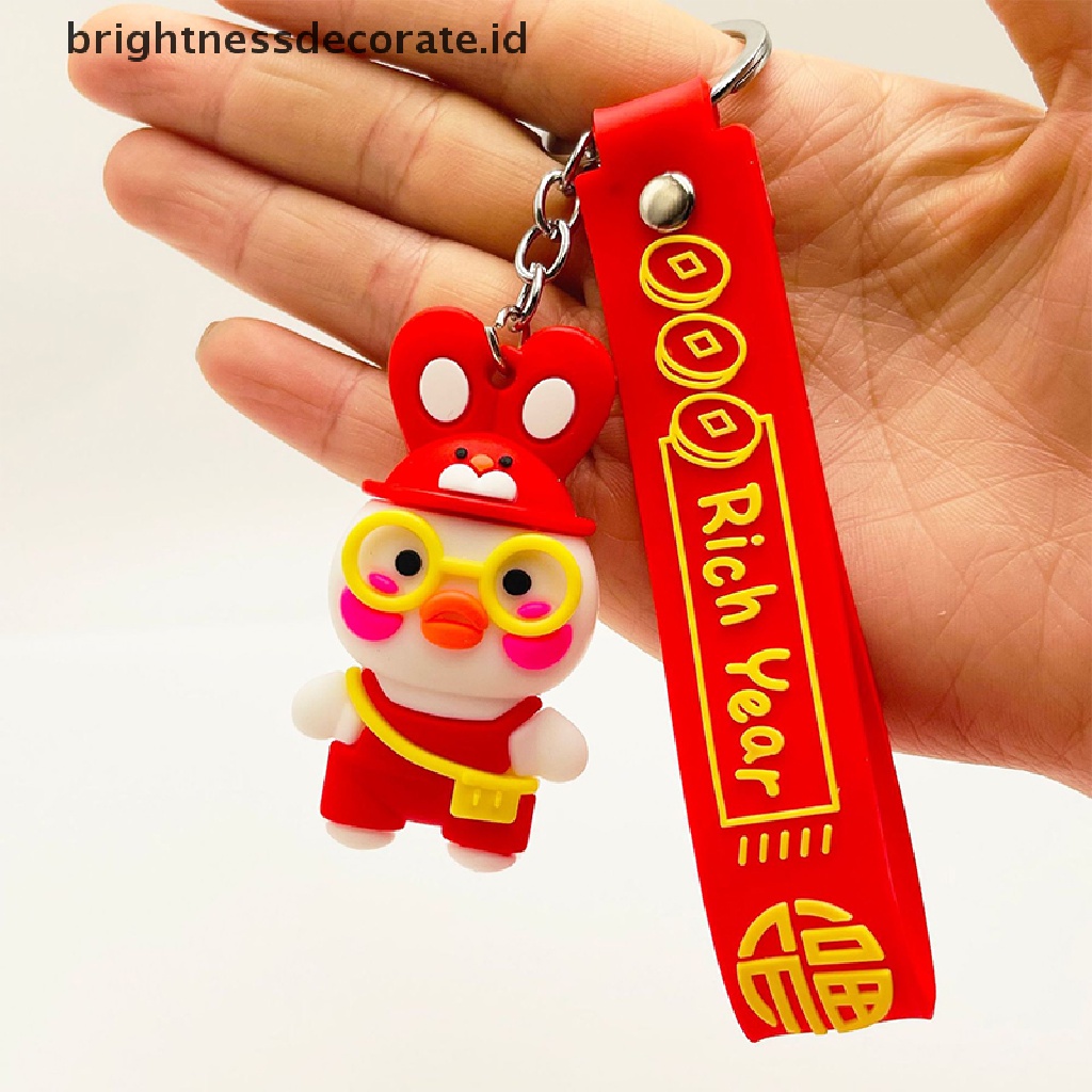 [Birth] Gantungan Kunci Merah New Year Keychain2023Gantungan Kunci Kelinci Lucu Bunny Aksesorisgantung Dekorasi Zodiak Cina Hewan Key Chain [ID]