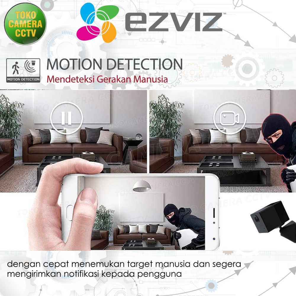 CCTV WIFI IP CAMERA EZVIZ BC2 SPY KAMERA BATERAI