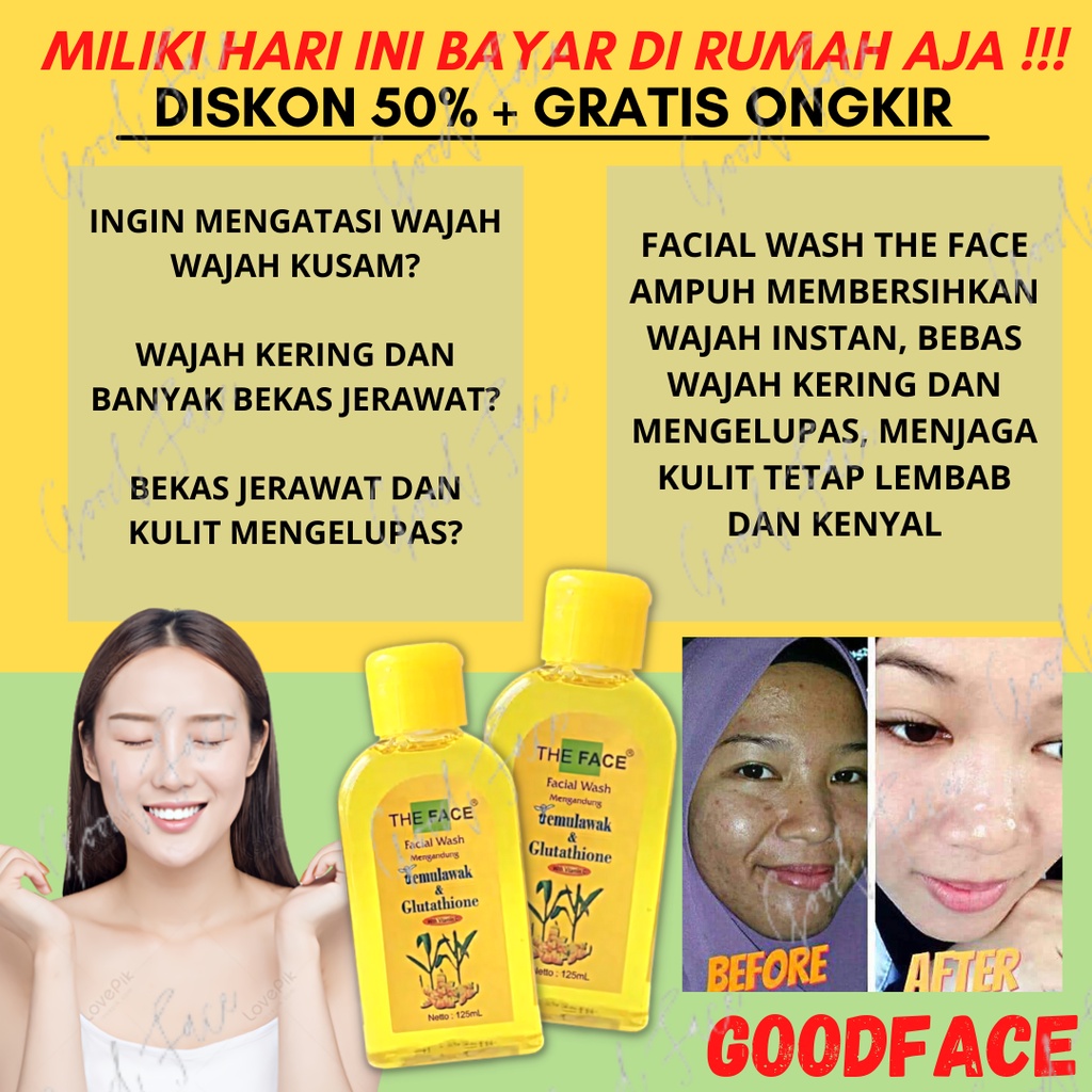 THE FACE Temulawak Facial Wash with Glutathione 125ml