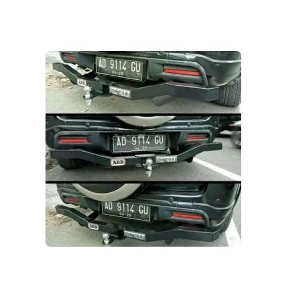 Towing Bar Besi ARB Pengaman Bumper Belakang Mobil Rush Terios Konde Lama Model Bengkok