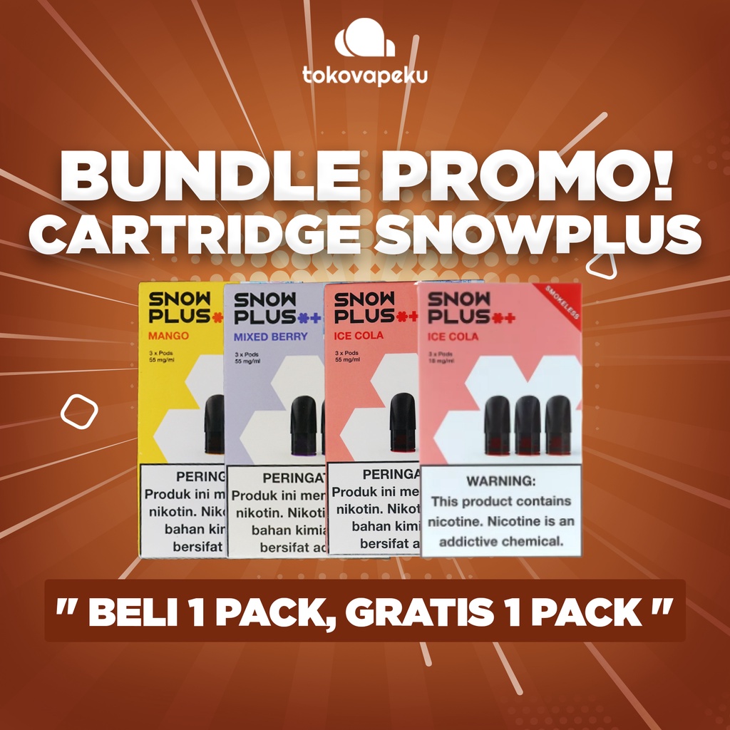 BUNDLE PROMO CARTRIDGE SNOWPLUS PODS GEN 3 (BELI 1 PACK GRATIS 1 PACK)