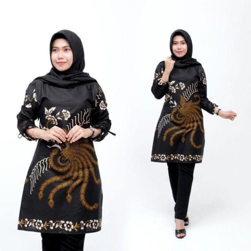 Bisa [ COD ] Couple Gamis Batik Termurah Motif Blarak