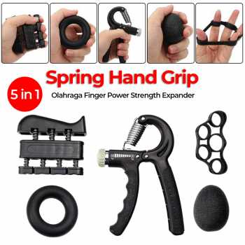 Spring Hand Grip Olahraga Finger Power Strength Expander 5 in 1 /  Alat Fitness Gym Olahraga Otot Tangan Latihan Yoga Training Fitness Handgrip Olahraga Tangan 1 Set Lengkap / Handgrip Hand Grip Alat Fitness Cengkraman Gengaman Tangan Penguat Otot Tangan