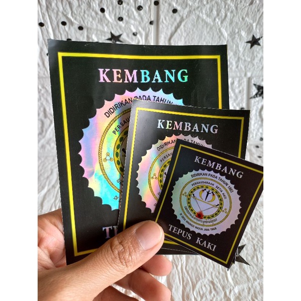 

Stiker hologram perguruan Kembang Tepus Kaki