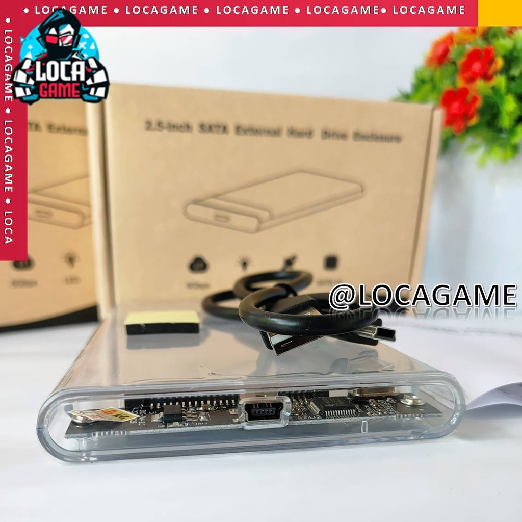 CASE CASING HARDDISK HDD 2,5&quot; USB 2.0/3.0 TRANSPARAN