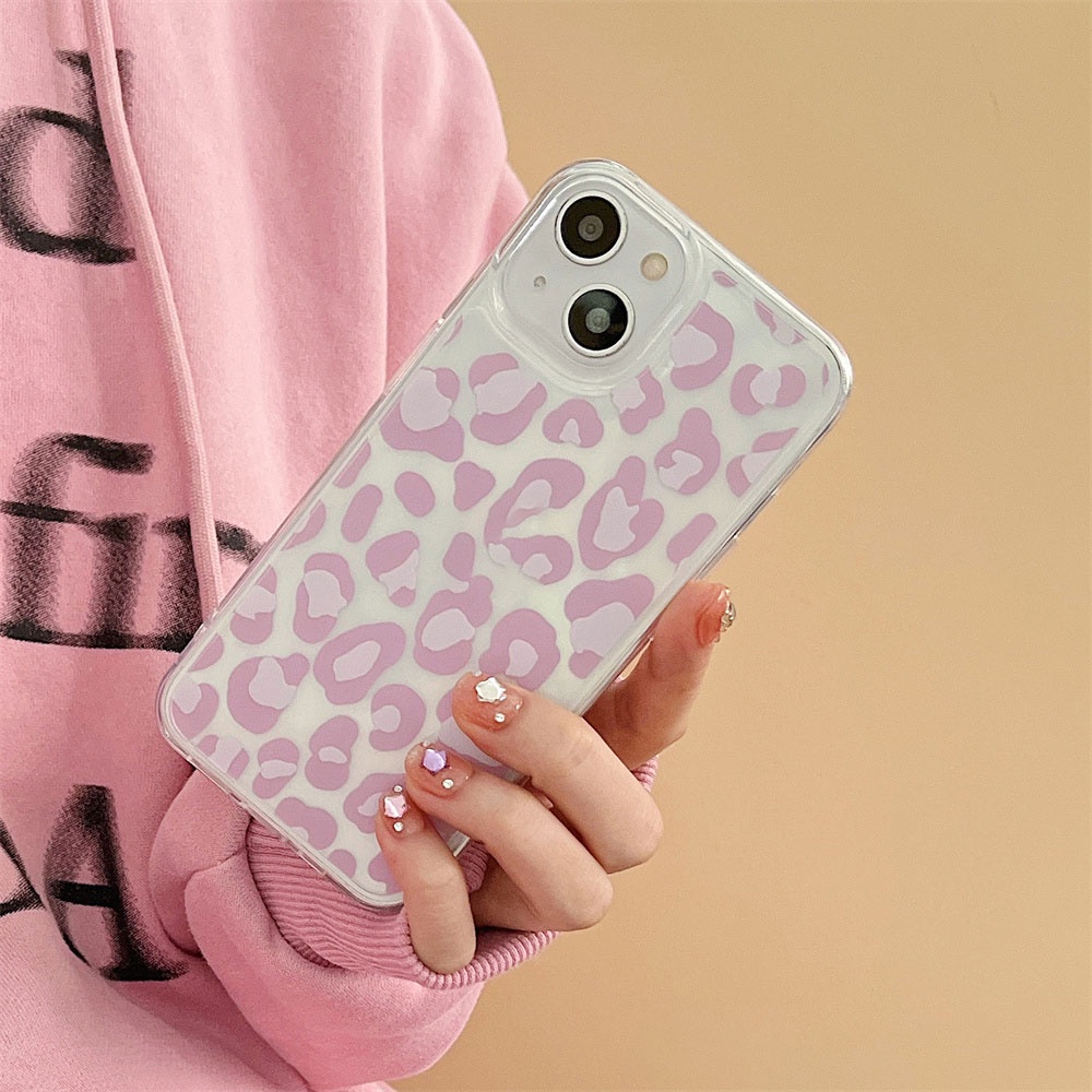 Soft Case TPU Transparan Shockproof Motif Pink Panther Untuk IPhone 7Plus 8Plus X XS XR 14 13 12 11 Pro Max