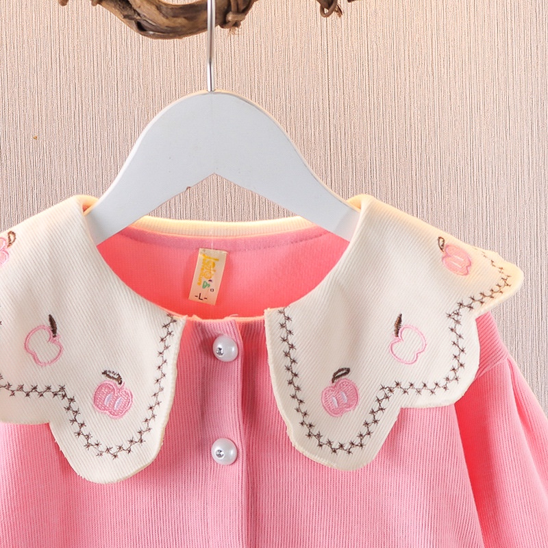 SW6-Sweater Cardigan Jaket Anak Bayi Perempuan Import Apel