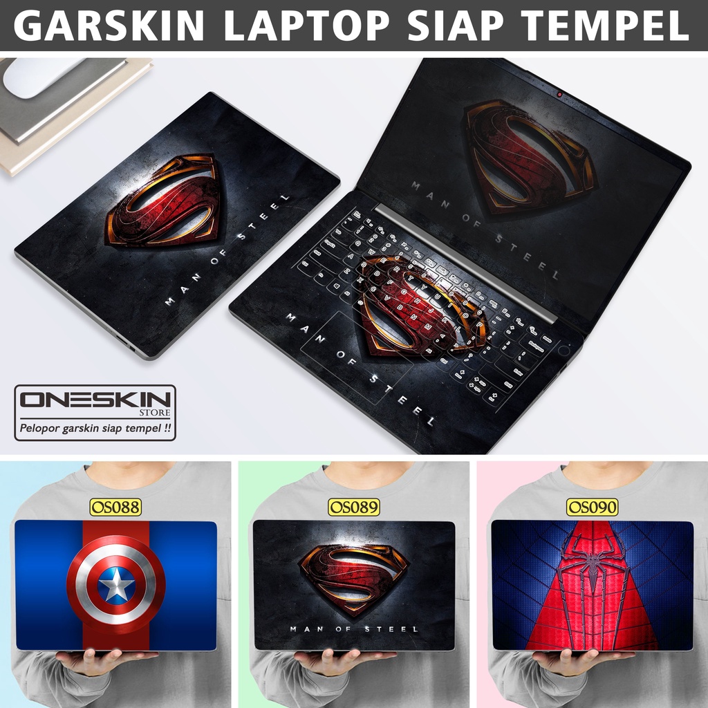 Garskin Sticker Laptop Protector Macbook Full Body Bottom Bezel Palmrest Skin Superman Man of Steel