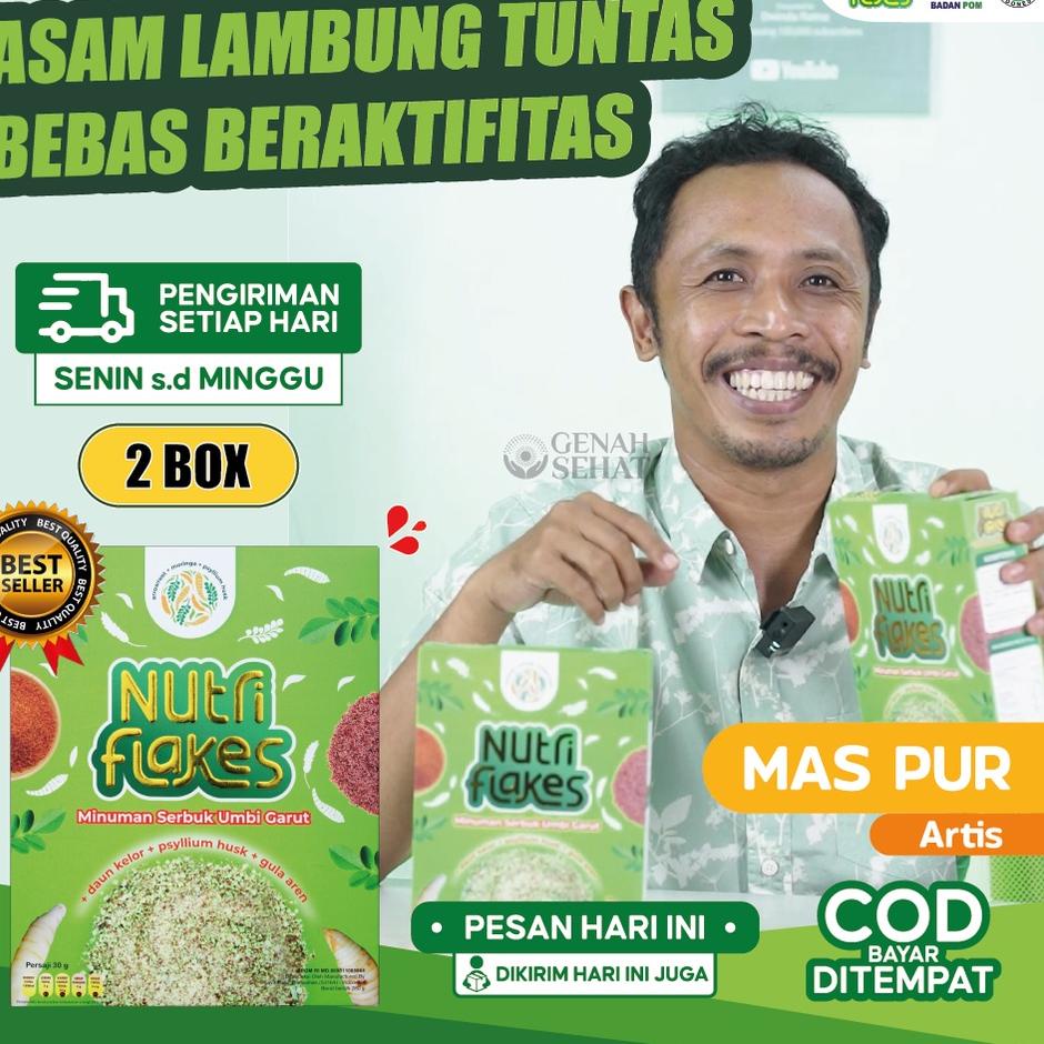 

SERBA MURAH G891 Nutriflakes Umbi Garut Asam Lambung 2 Box ↬