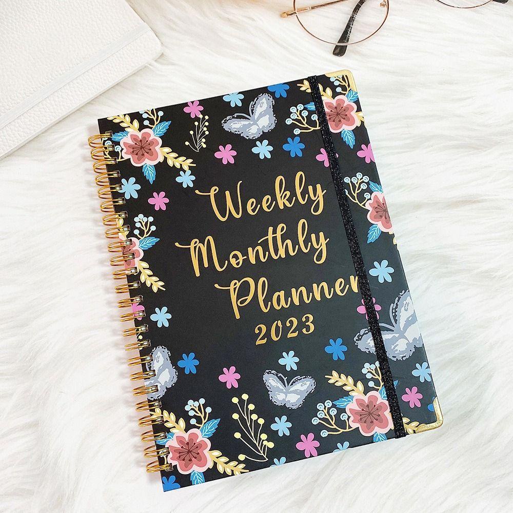 R-flower 2023 Notebook Isi Ulang Jadwal Alat Tulis Loose Leaf Ring Binder Notepad