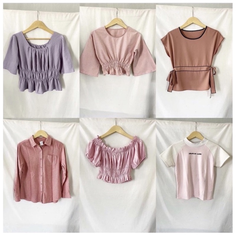 paket usaha atasan 120k dapat 10pc BONUSIN 1 (tanktop, kaos, kemeja & blouse )