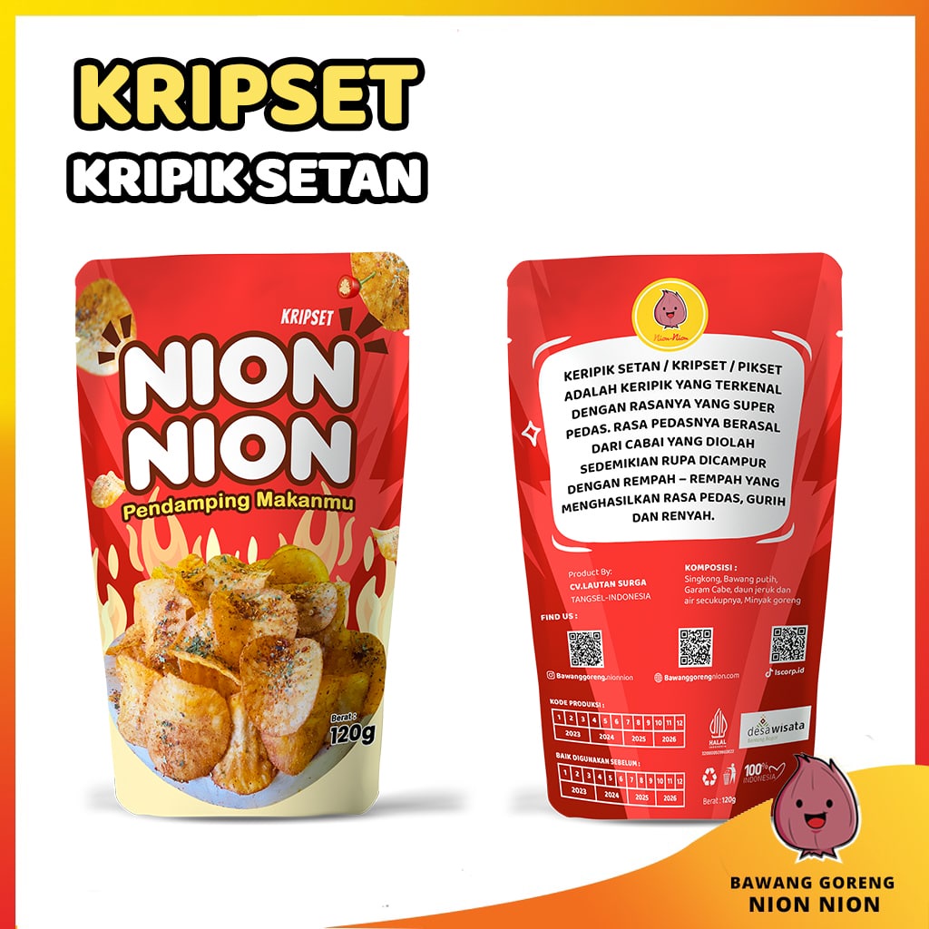 

KRIPSET Keripik Setan Pedas Daun Jeruk Kripik Pedes Makanan Ringan Keripik Singkong Cemilan Murah