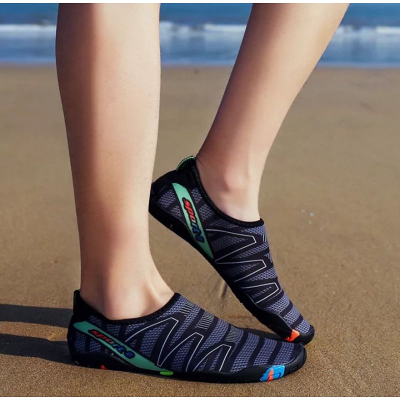 Sepatu Pantai Diving Snorkling Renang Sepatu Sepeda Santai Olahraga Air Water Shoes Black