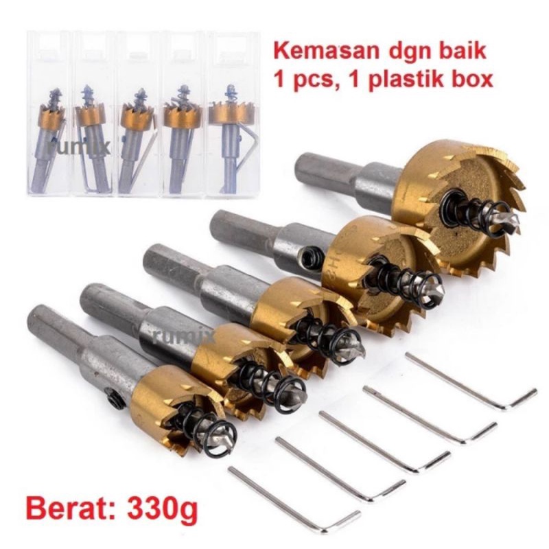 Mata bor besi baja 1set