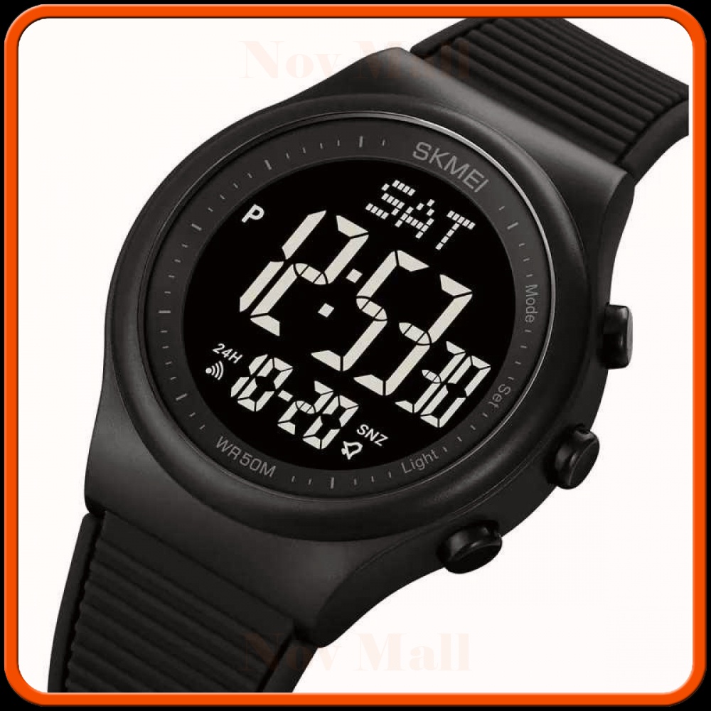 SKMEI Jam Tangan Pria Digital Sport Watch Alarm Waterproof EL Light - 1980