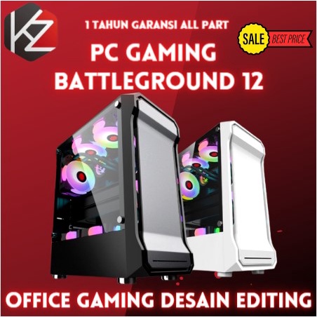 PC Gaming Fullset AMD Ryzen 5 5600G SSD M2 128GB lengkap LED 24 inc Keyboard Mouse GAMING