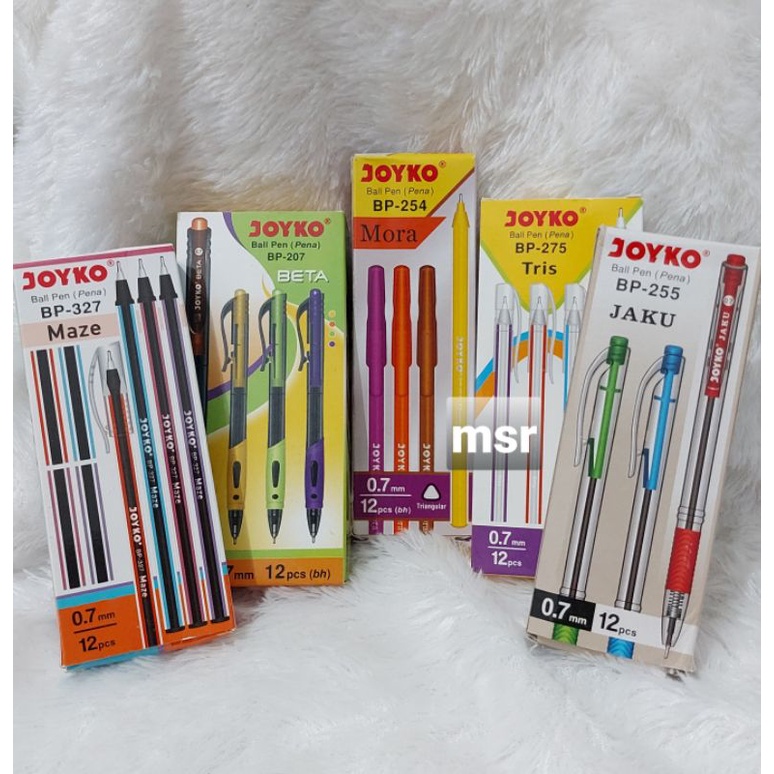 

Pulpen Pilih Warna Joyko BP254,CETEKAN BP255,BP275,BP327,CETEKAN BP207, Tinta Hitam dan Biru