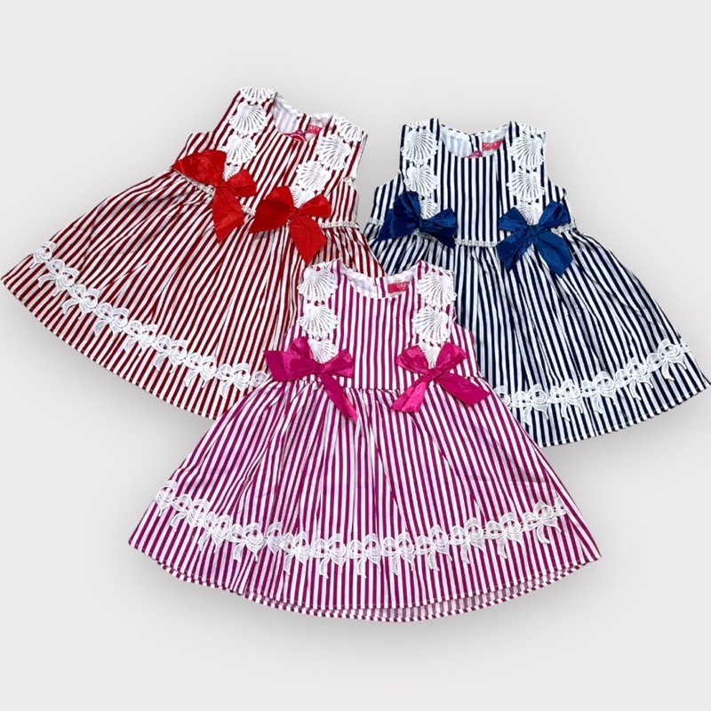 Q123 Dress Anak Perempuan Sehari - Hari Adem Bahan Katun untuk usia 1-6Th