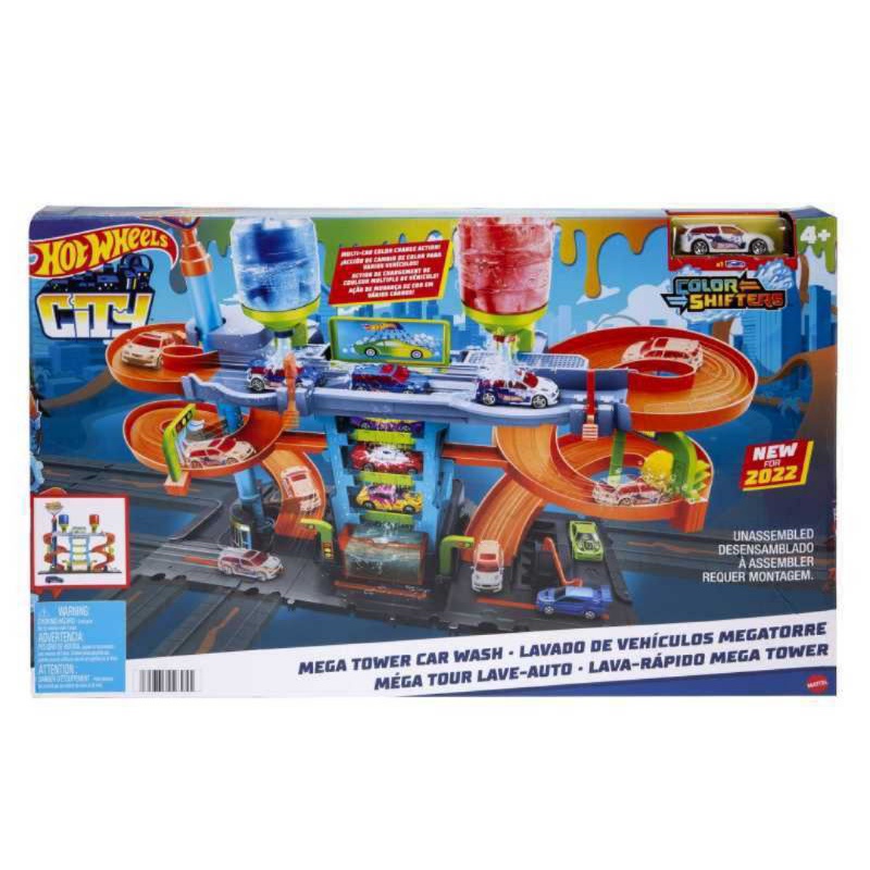 Hot Wheels Mega Tower Car Wash Playset