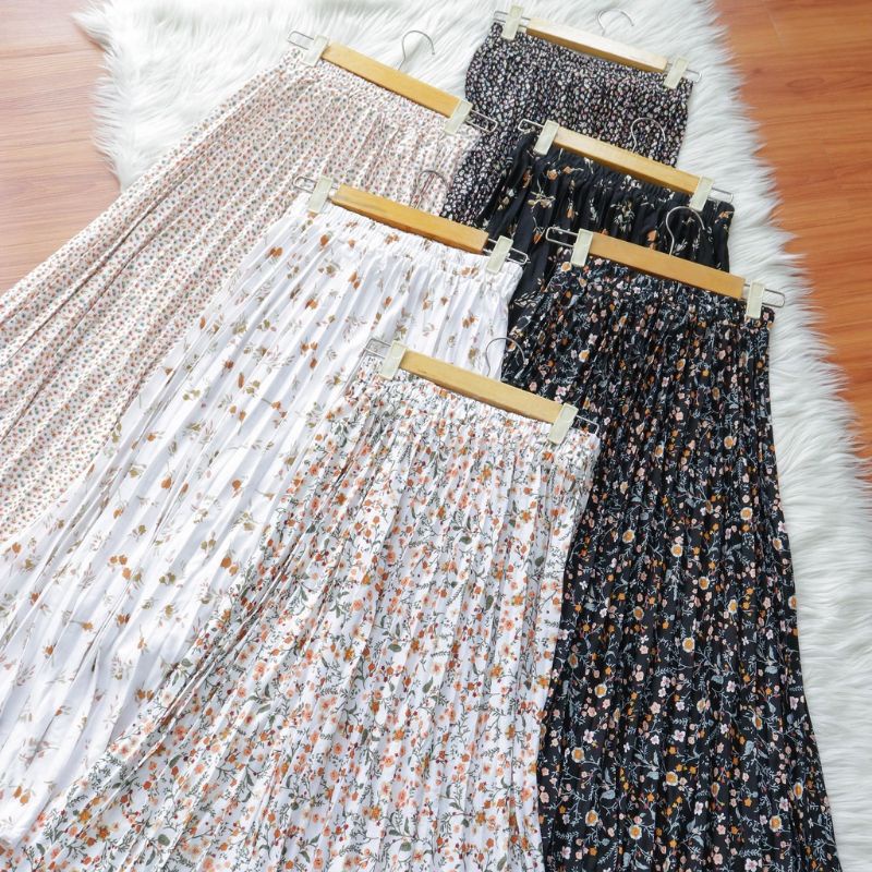 Rok Plisket Motif/Rok Plisket Daisy/Rok Plisket Motif Daisy