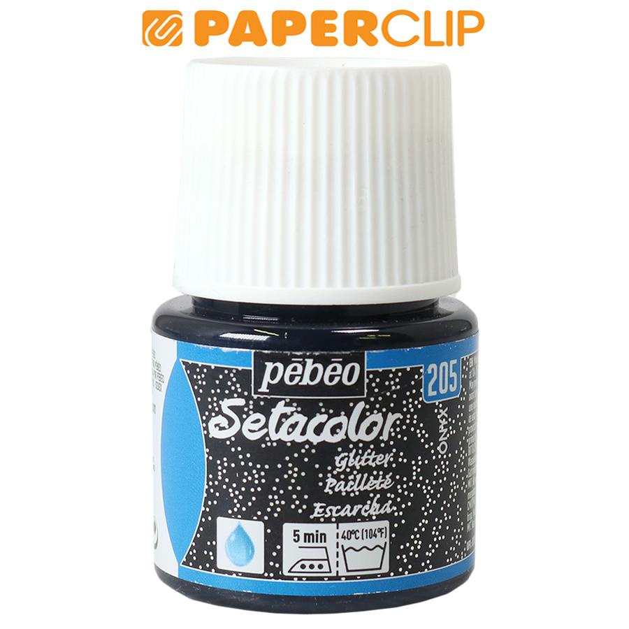 

PEBEO SETACOLOR LIGHT FABRIC PAINT GLITTER 45ML 329205 ONYX