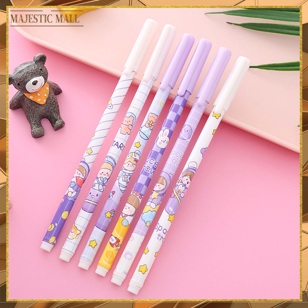 

® Pulpen Gel Motif Cartoon Ungu Pulpen Korea Pelajar Dan Kantor Pena Lucu Import COD