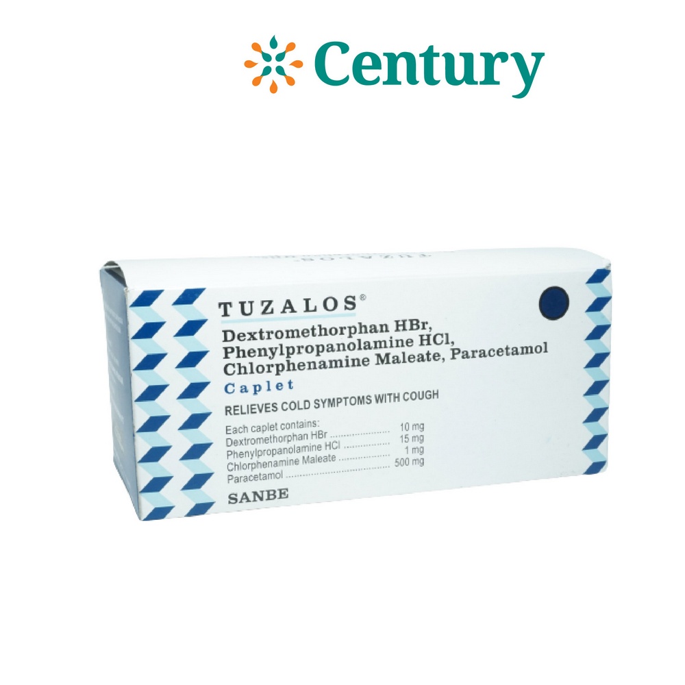 TUZALOS 1 STRIP ISI 4 CAPLET/OBAT PILEK,FLU,OBAT BATUK ,PILEK