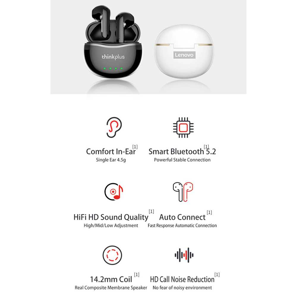 Lenovo ThinkPlus TWS Earphone True Wireless Bluetooth 5.2 - X16