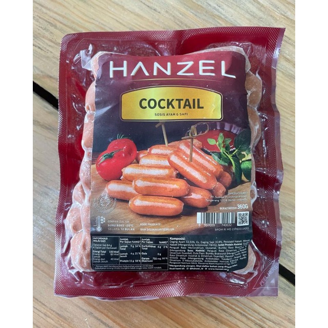 sosis Hanzel beef cocktail 360gr isi 22