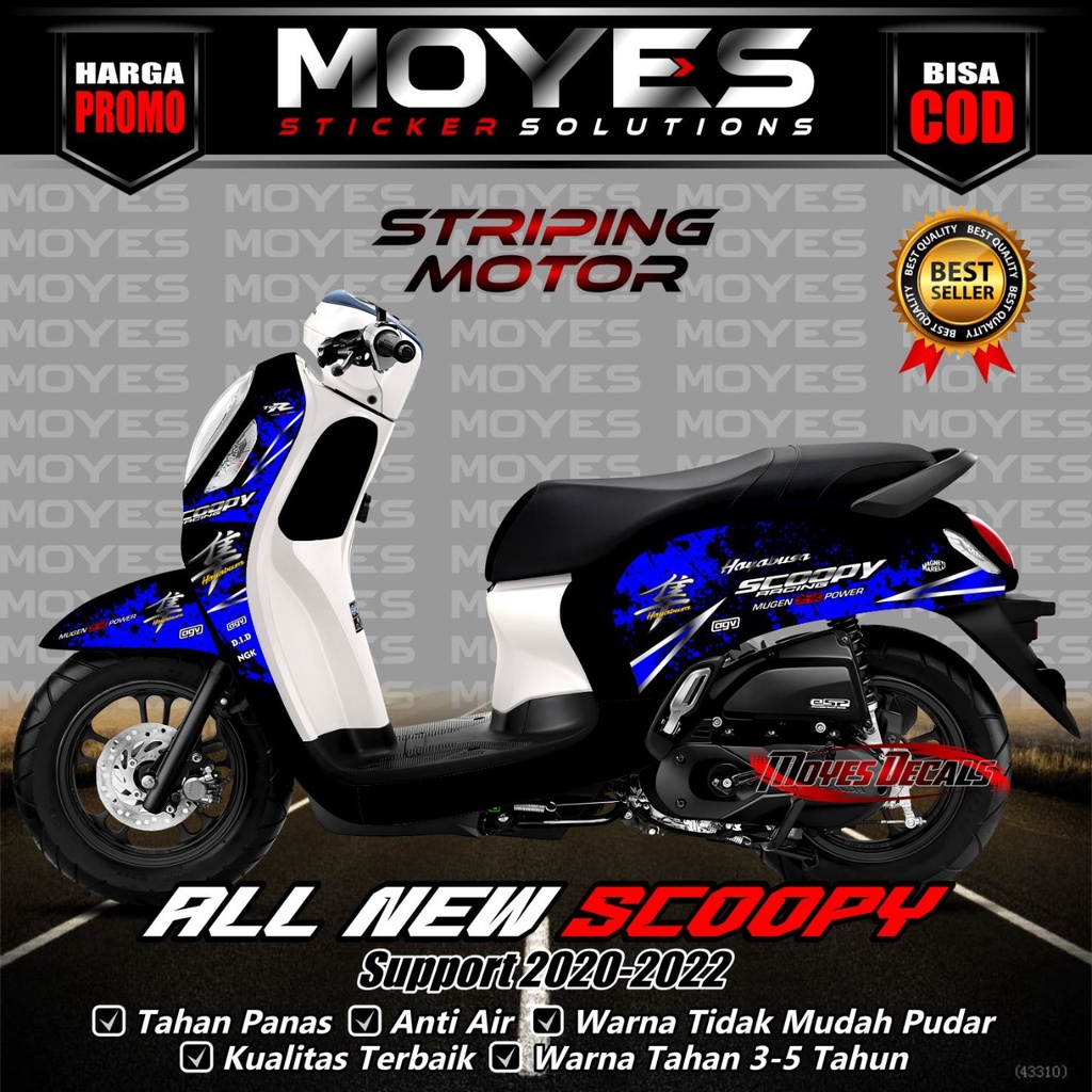 CODstriping scoopy 2022 variasi striping scoopy 2022 motif keren abstrak