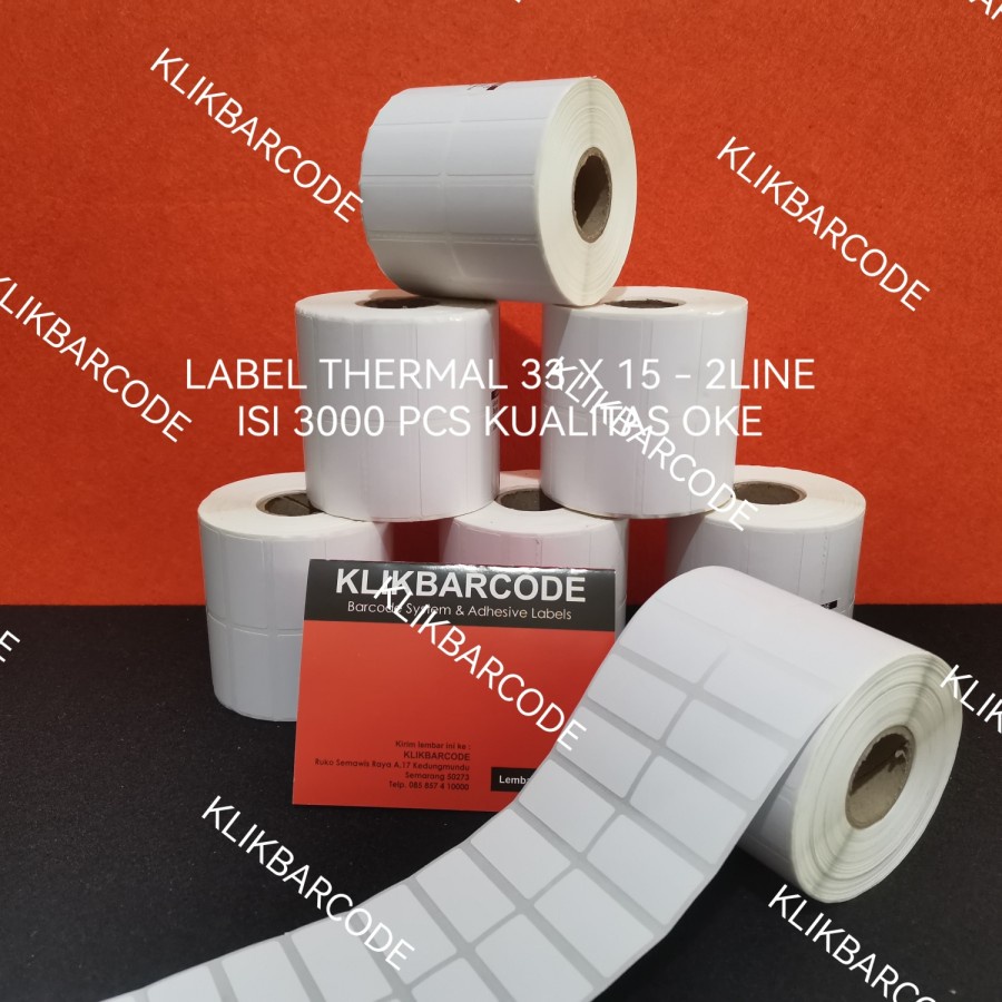 

LABEL THERMAL 33X15 33 X 15 - 2 LINE - 3.000 STICKER