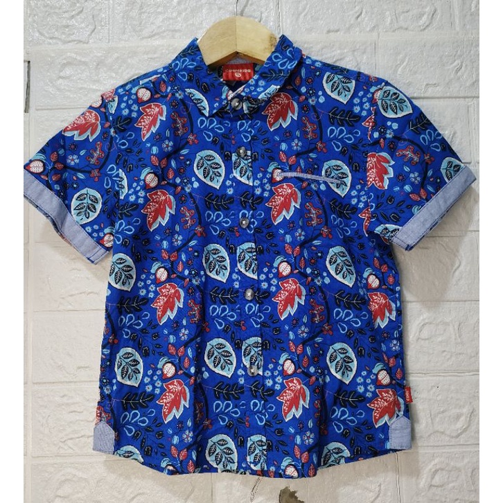 Kemeja Cool Kids Batik Navy