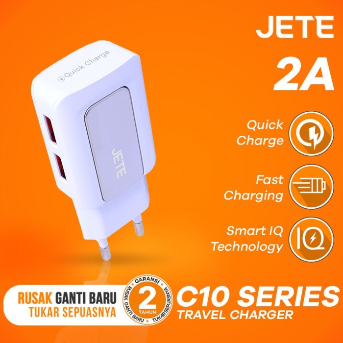 JETE C10 Travel Charger Dual Output 2.1A Fast Charging