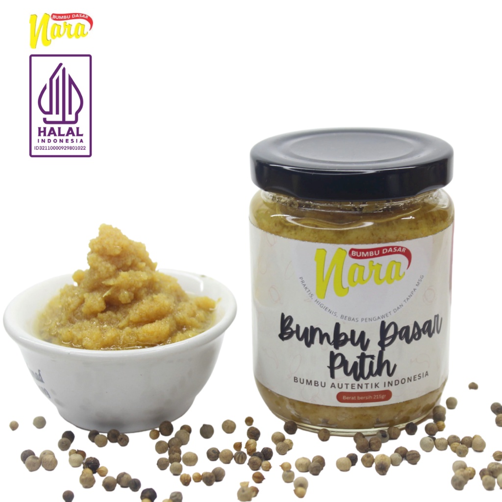 

Bumbu Dasar Putih 215 gram - RumahNara.id - Bumbu Masak Instan - Praktis, Higienis, No MSG, Bisa untuk MP-ASI, 100% HALAL