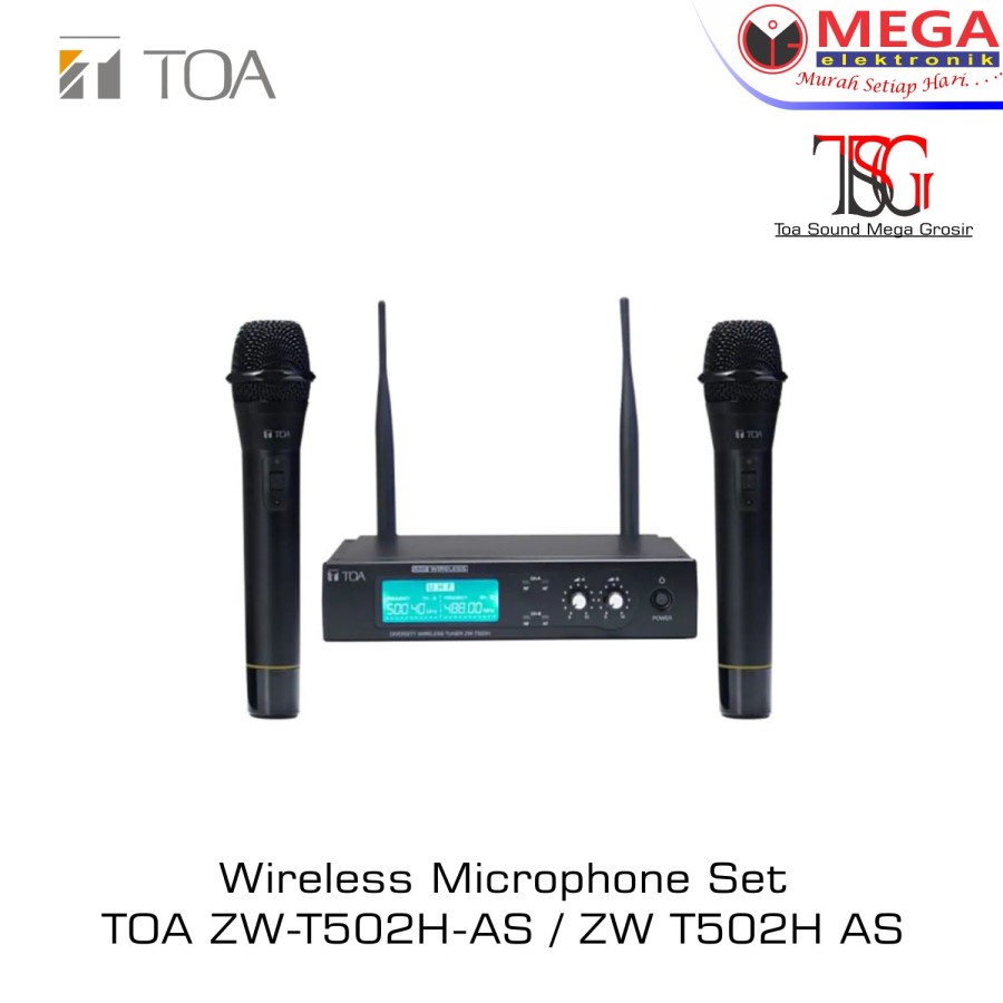 TOA MIC WIRELESS ZW-T502H-AS DYNAMIC MICROPHONE TOA ZW T502H AS ORI