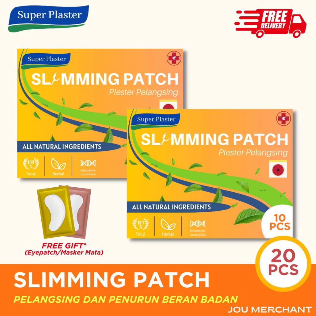 Koyo Pelangsing - Slim Patch Original Pembakar Lemak FREE HADIAH / Koyo Magnet Pelangsing Perut Paha