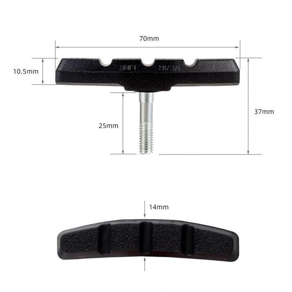 Lanfy Bantalan Rem Sepeda V Tahan Aus Silent 70mm Rubber Brake Pad Pengganti Break Block Blok Rem Sepeda MTB