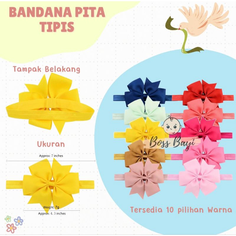 BOSS BAYI - Bandana Pita Tipis / Baby Headband