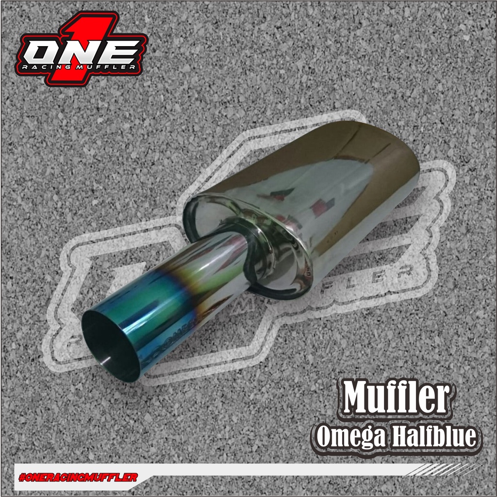 Muffler Omega Halfblue Suara Kering