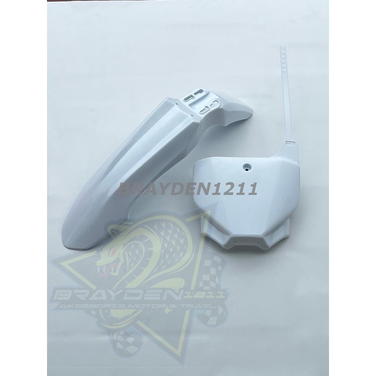 Papan nomor dan spakbor crf 230 srx / spakbor depan supermoto crf