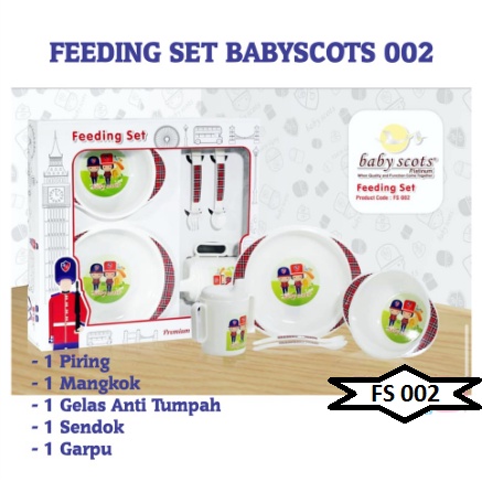 Baby Scots Feeding Set Perlengkapan Makan Bayi Ukuran  L FS002