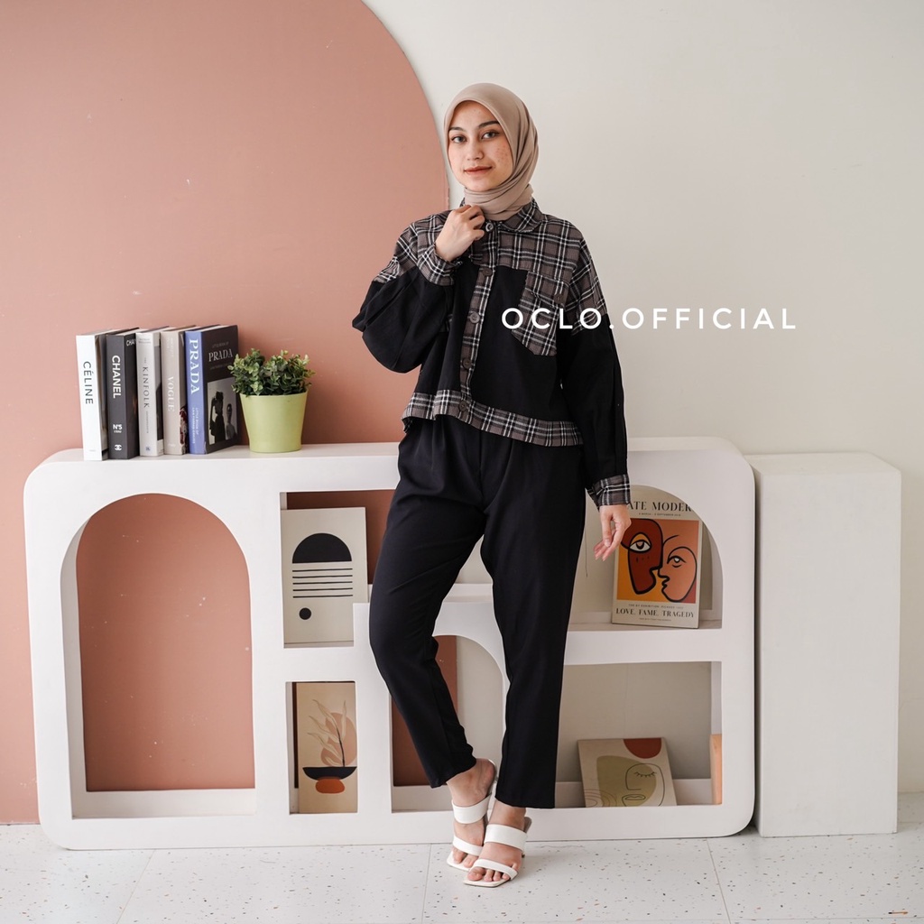 Zione Shirt | atasan wanita combi casual basic