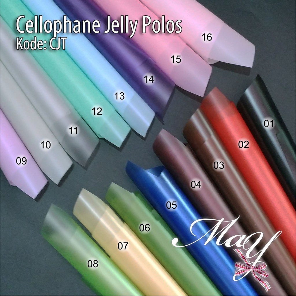 

20 lembar Cellophane Jelly Transparan Polos Flower Wrapping Bungkus Bunga Buket (CJT)