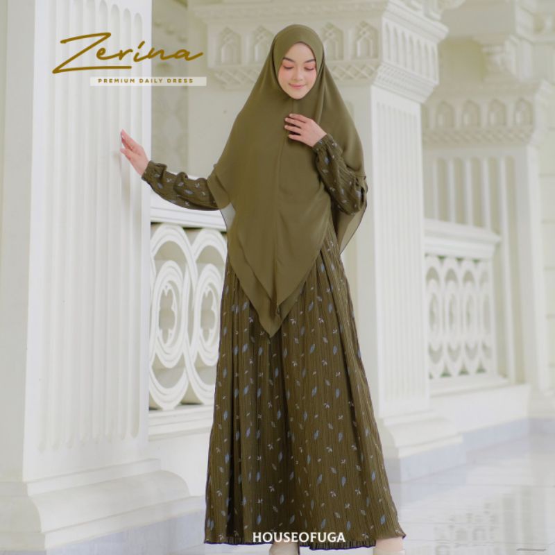 Zerina dress by House of Uga (GAMIS SAJA) | FREE GIFT | Gamis zerina by house of uga | Gamis busui