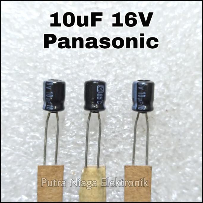 Elco 10uF 16v Panasonic Kapasitor Polar Mini 10 uF 16 V putr4n14 Ayo Order